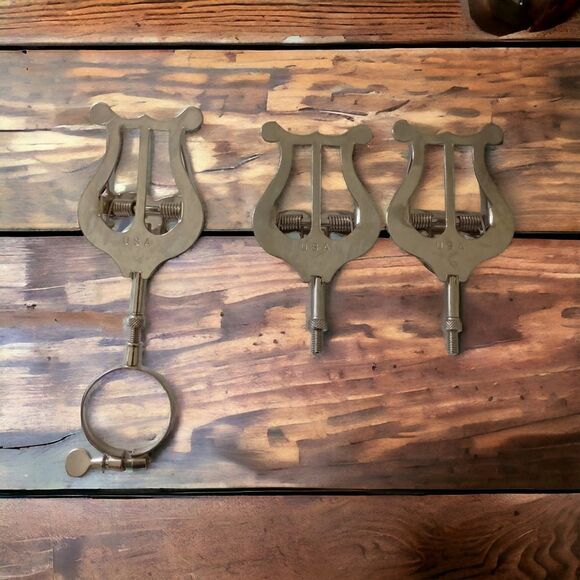 3 Clarinet Yamaha Lyre Marching Bands Music Stands Music Sheet Clips Clamps - Picture 13 of 16